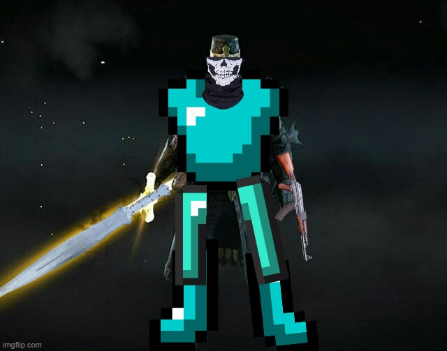 the mc crusder | image tagged in bossfight crusader,mc crusader | made w/ Imgflip meme maker