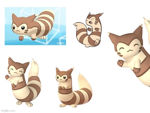have some furrets for your day, I'm feeling lonely right now so I feel like making this would help :) | image tagged in blank white template,furret,wholesome | made w/ Imgflip meme maker