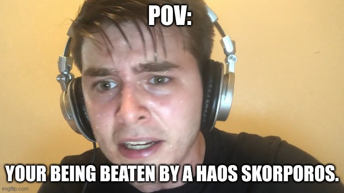 I won btw | POV:; YOUR BEING BEATEN BY A HAOS SKORPOROS. | image tagged in scorpion | made w/ Imgflip meme maker