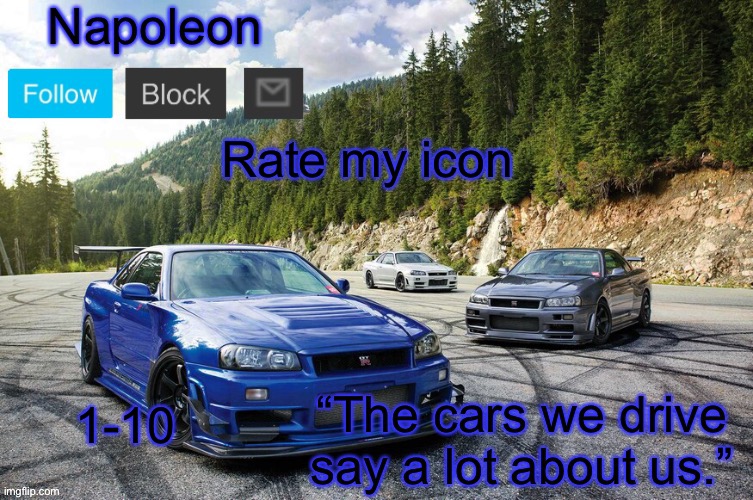 Rate my icon; 1-10 | image tagged in napoleons skyline temp | made w/ Imgflip meme maker