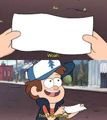 High Quality gravity falls note Blank Meme Template