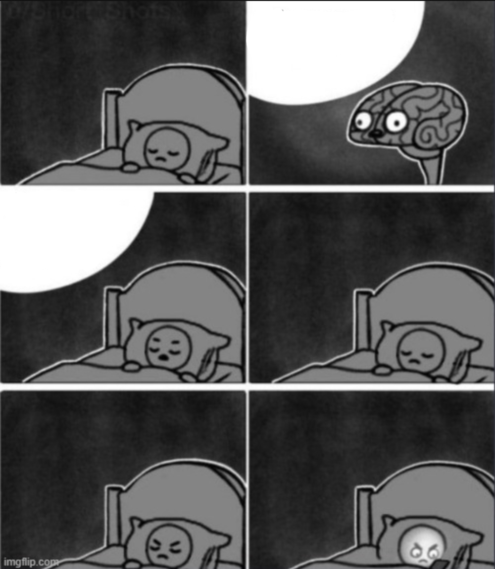 Check your phone at night brain Blank Meme Template