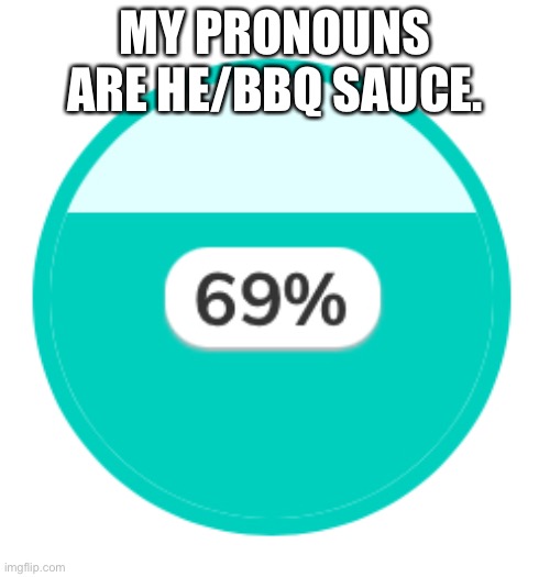 BBQ sauce | MY PRONOUNS ARE HE/BBQ SAUCE. | made w/ Imgflip meme maker