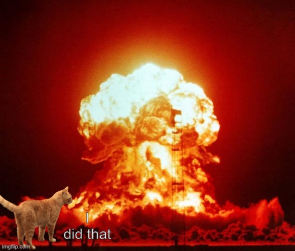 Nuke | I did that | image tagged in nuke | made w/ Imgflip meme maker