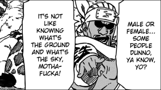 You said it, KB | image tagged in naruto,memes,funny,gender,killer b,manga | made w/ Imgflip meme maker