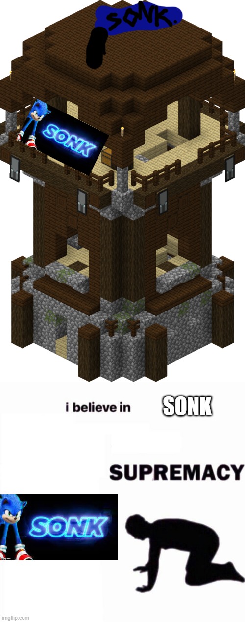Somewhere in the temple of S O N K... |  SONK | image tagged in outpost,i believe in x supremacy | made w/ Imgflip meme maker