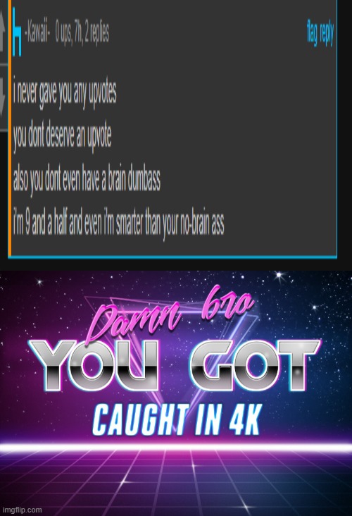omg!111!! kawaii is 9 no clickbait!1!!!!! | image tagged in blank white template,damn bro you got caught in 4k | made w/ Imgflip meme maker
