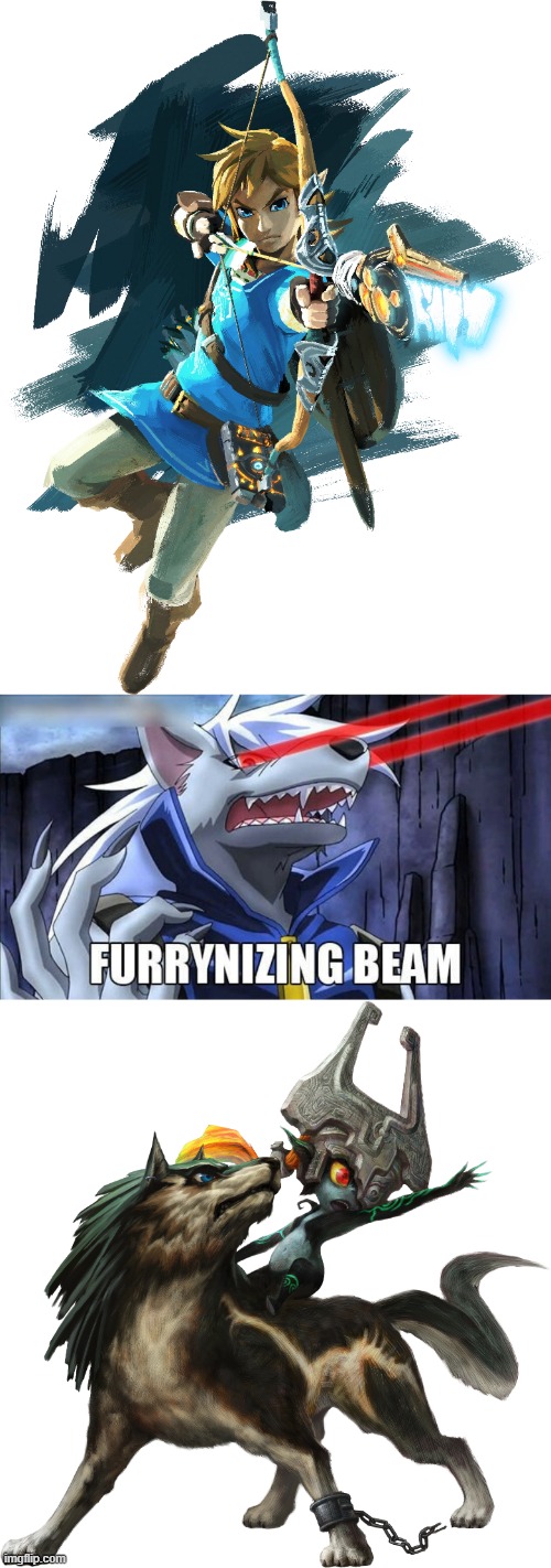 Well, That was easy. | image tagged in furrynizing beam,furry,legend of zelda,memes,link | made w/ Imgflip meme maker