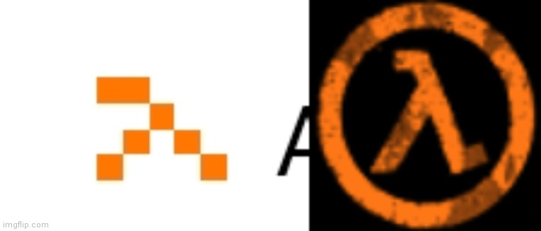 tried doing the half-life logo | made w/ Imgflip meme maker