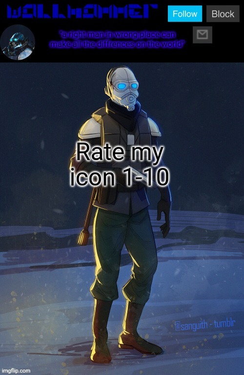 Rate my icon 1-10 | image tagged in wallhammer temp | made w/ Imgflip meme maker