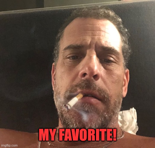 Hunter Biden | MY FAVORITE! | image tagged in hunter biden | made w/ Imgflip meme maker