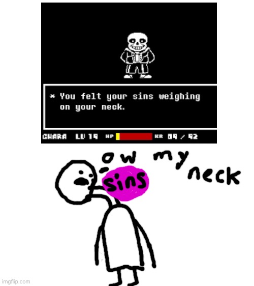 ‘Ow my neck’ | image tagged in blank white template | made w/ Imgflip meme maker