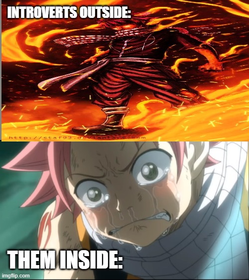 INTROVERTS OUTSIDE:; THEM INSIDE: | made w/ Imgflip meme maker