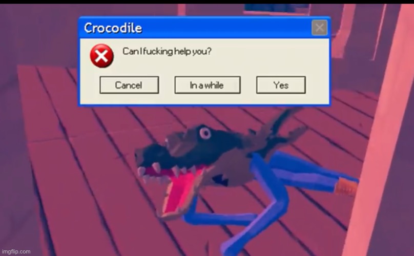 Angy croco | image tagged in angy croco | made w/ Imgflip meme maker