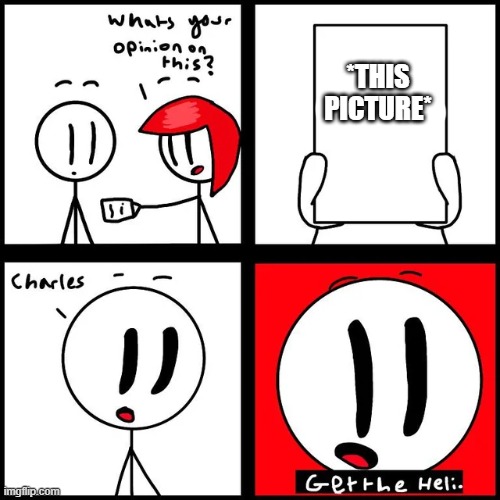Charles get the Heli | *THIS PICTURE* | image tagged in charles get the heli | made w/ Imgflip meme maker