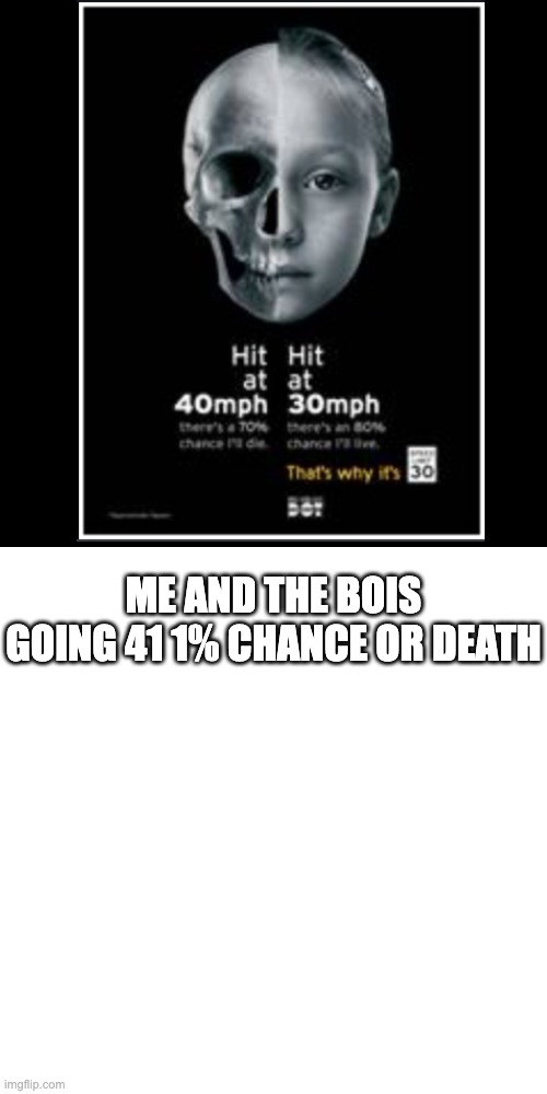 Blank Transparent Square | ME AND THE BOIS GOING 41 1% CHANCE OR DEATH | image tagged in memes,blank transparent square,funny,skull | made w/ Imgflip meme maker