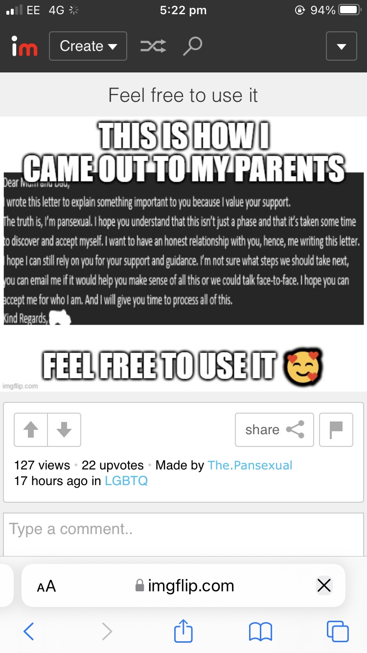 Coming out Blank Meme Template