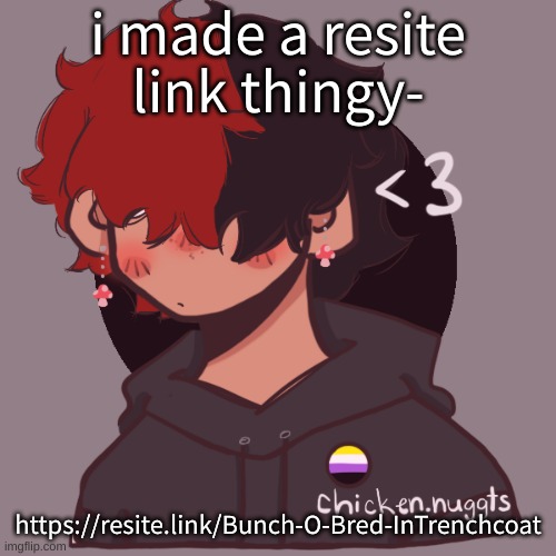 it has like three links but i like the color i used for it- | i made a resite link thingy-; https://resite.link/Bunch-O-Bred-InTrenchcoat | image tagged in i dont have a picrew problem you have a picrew problem | made w/ Imgflip meme maker