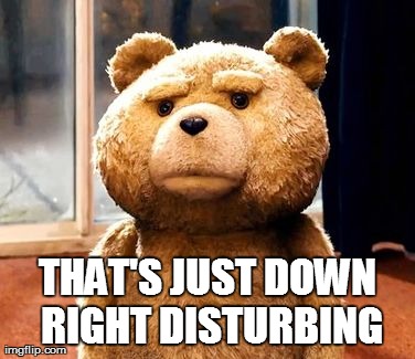 TED Meme | THAT'S JUST DOWN RIGHT DISTURBING | image tagged in memes,ted | made w/ Imgflip meme maker