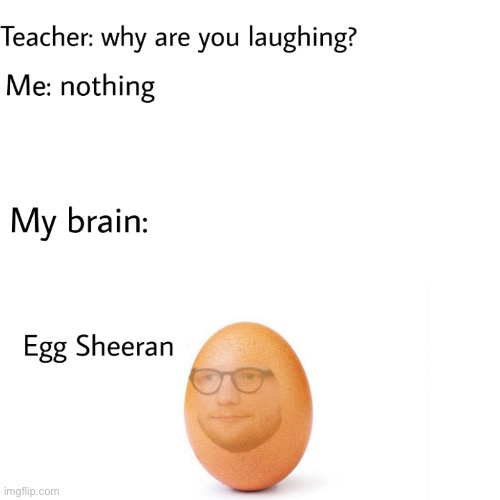 Egg sheran | image tagged in egg | made w/ Imgflip meme maker
