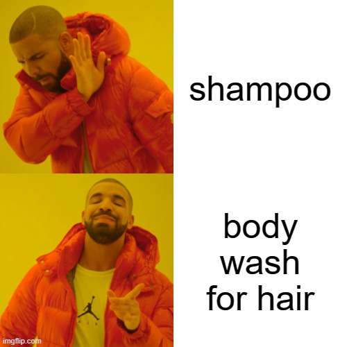 shower people | shampoo; body wash for hair | image tagged in memes,drake hotline bling | made w/ Imgflip meme maker