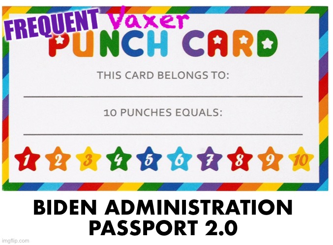 When you’re ready to take it to the next level | BIDEN ADMINISTRATION 
PASSPORT 2.0 | image tagged in punch card | made w/ Imgflip meme maker