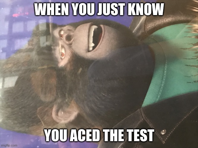 Johnny is more than chill. | WHEN YOU JUST KNOW; YOU ACED THE TEST | image tagged in johnny chill | made w/ Imgflip meme maker