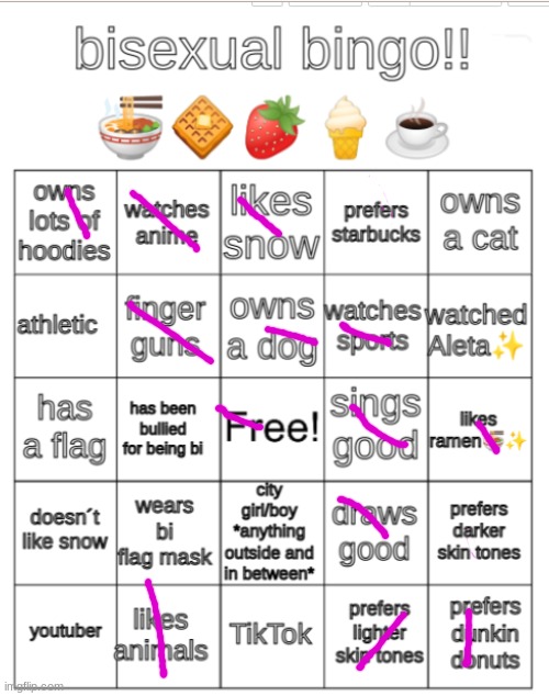 I am a single bisexual pringle | image tagged in bi bingo | made w/ Imgflip meme maker