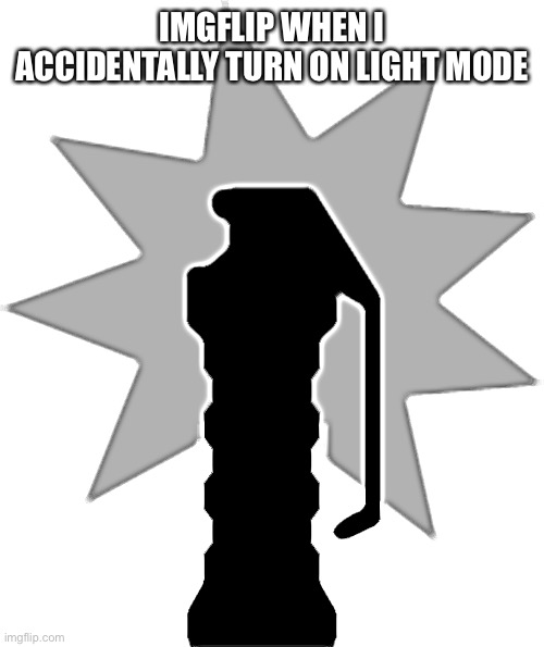  IMGFLIP WHEN I ACCIDENTALLY TURN ON LIGHT MODE | image tagged in flashbang,csgo | made w/ Imgflip meme maker