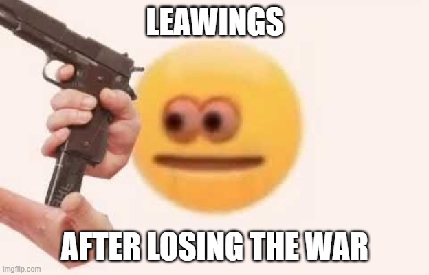 i just want to talk | LEAWINGS AFTER LOSING THE WAR | image tagged in i just want to talk | made w/ Imgflip meme maker