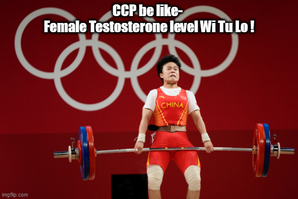 China female weightlifter Blank Meme Template