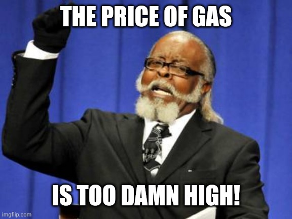 Too Damn High | THE PRICE OF GAS; IS TOO DAMN HIGH! | image tagged in memes,too damn high | made w/ Imgflip meme maker