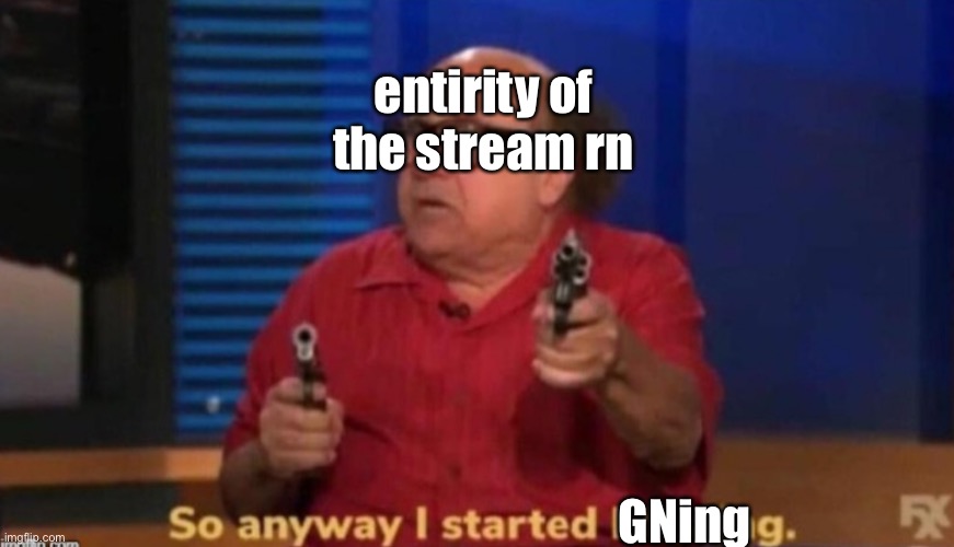 so anyway | entirity of the stream rn; GNing | image tagged in whatever | made w/ Imgflip meme maker