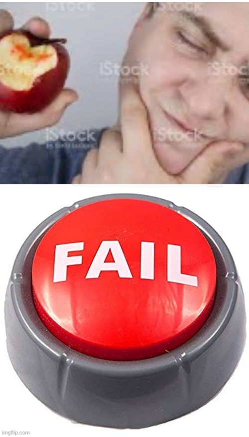why this guy ate an apple while having mouth bleed | image tagged in fail red button,blood,apple,memes | made w/ Imgflip meme maker