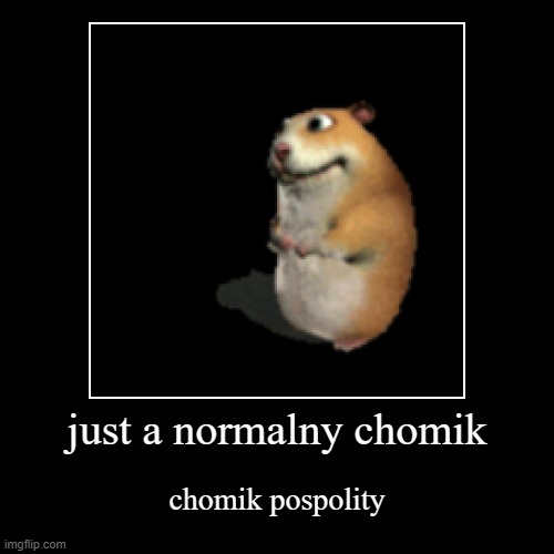 just a normalny chomik | chomik pospolity | image tagged in funny,demotivationals | made w/ Imgflip demotivational maker