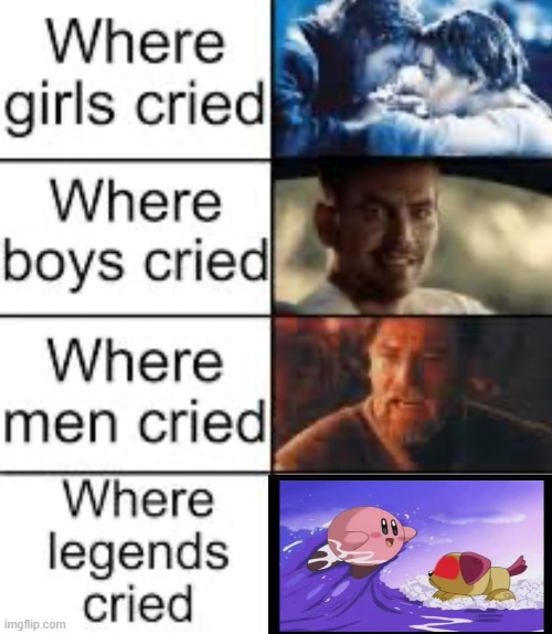 kirby episode 15 | image tagged in where legends cried,kirby,sad | made w/ Imgflip meme maker