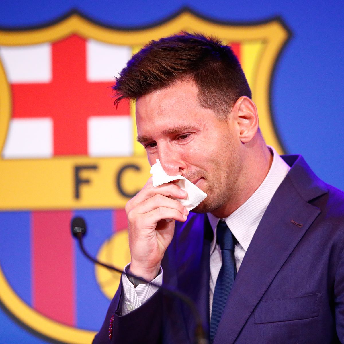 High Quality messi crying Blank Meme Template