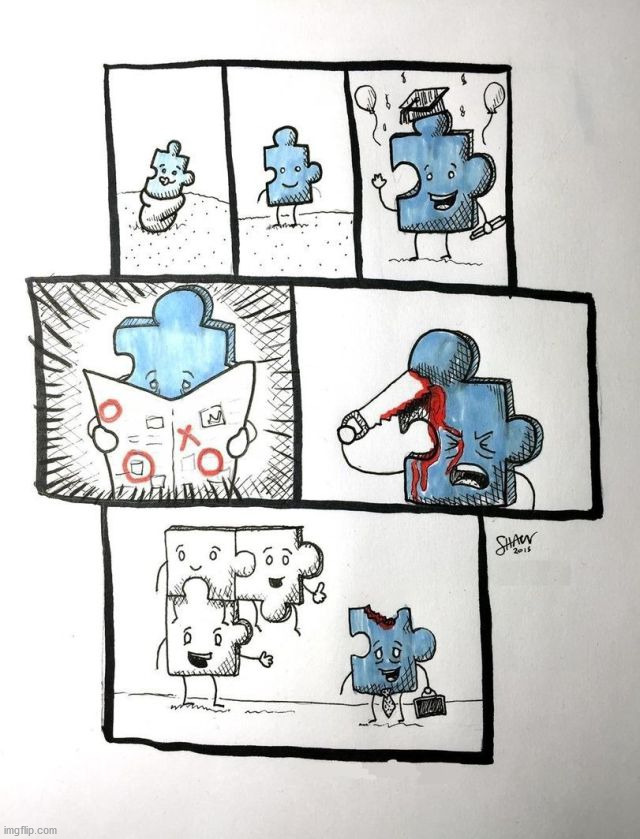 Fitting in is painful | image tagged in comics/cartoons | made w/ Imgflip meme maker