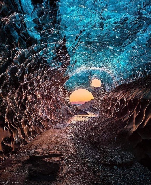 Blue Ice Cave, Iceland | image tagged in iceland,blue,ice,cave,awesome,beautiful nature | made w/ Imgflip meme maker