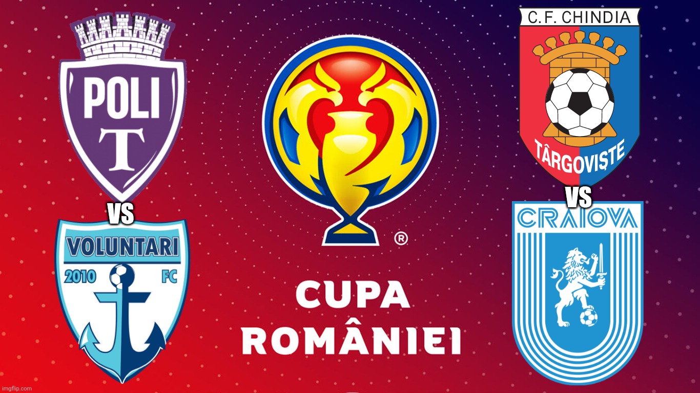 My Romanian Cup Semi-Finals 2021-2022 Prediction | VS; VS | image tagged in memes,cup,fotbal,timisoara,craiova | made w/ Imgflip meme maker