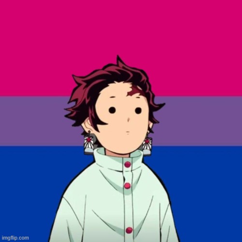 demon slayer bi flag | image tagged in demon slayer bi flag | made w/ Imgflip meme maker