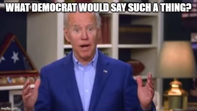 Joe Biden You Ain't Black | WHAT DEMOCRAT WOULD SAY SUCH A THING? | image tagged in joe biden you ain't black | made w/ Imgflip meme maker