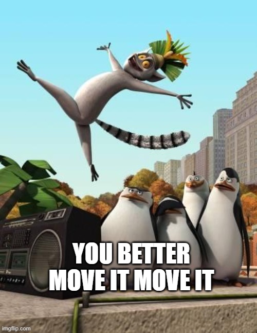 King Julien | YOU BETTER MOVE IT MOVE IT | image tagged in king julien | made w/ Imgflip meme maker