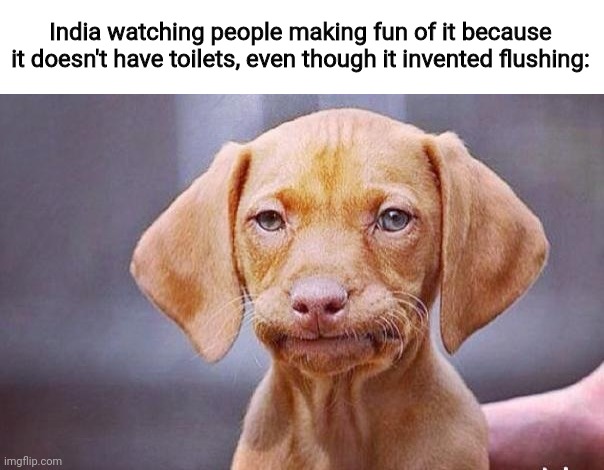 Yes | India watching people making fun of it because it doesn't have toilets, even though it invented flushing: | image tagged in not interested,india | made w/ Imgflip meme maker
