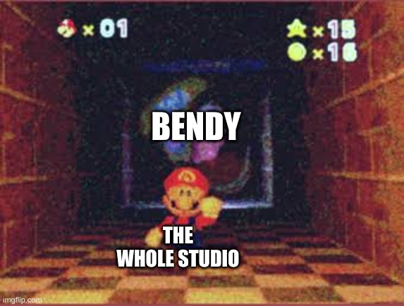 Wario Apparition |  BENDY; THE WHOLE STUDIO | image tagged in wario apparition | made w/ Imgflip meme maker