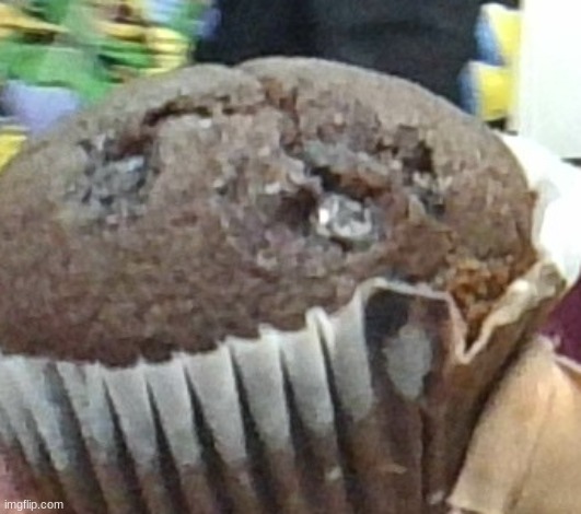 that muffin is looking awfully like an idiot, someone baked an idiot into my muffin | made w/ Imgflip meme maker