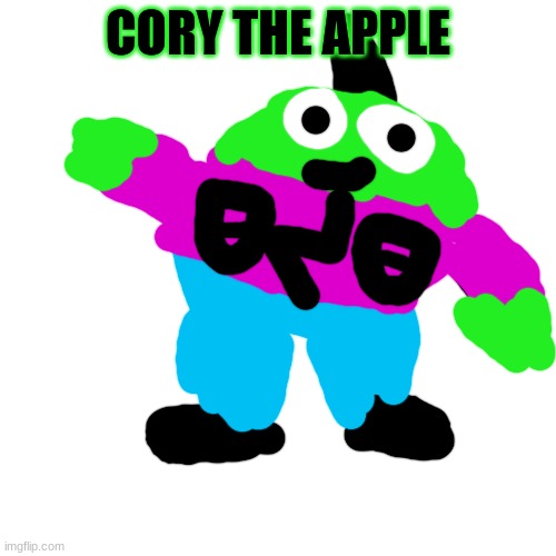 I removed his nose btw. Cory the apple will soon be a video game character | CORY THE APPLE | image tagged in memes,blank transparent square | made w/ Imgflip meme maker