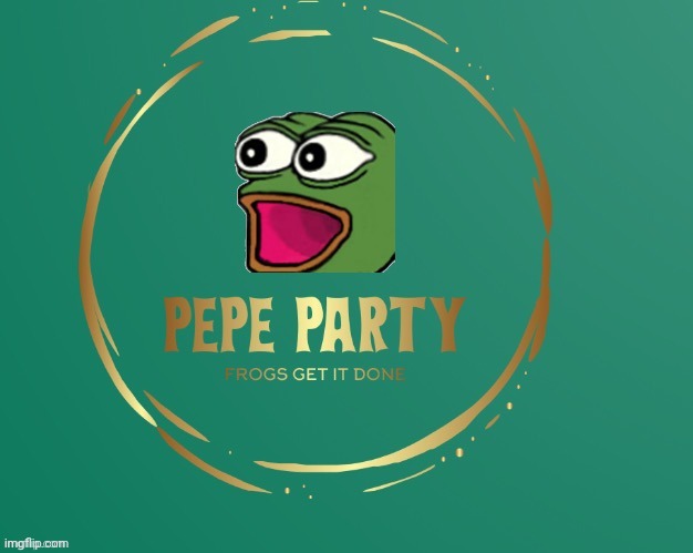 Pepe party logo | image tagged in pepe party logo | made w/ Imgflip meme maker