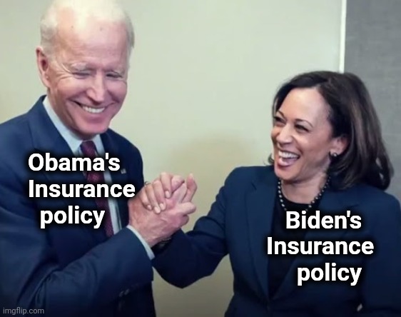 Biden and Harris | Obama's
  Insurance
    policy Biden's    
Insurance  
policy | image tagged in biden and harris | made w/ Imgflip meme maker