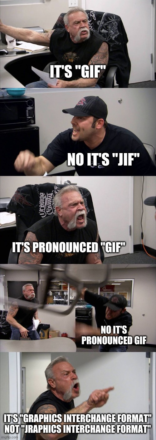 No!! Father of Graphics Interchange Format says it's pronounced JIF, not GIF